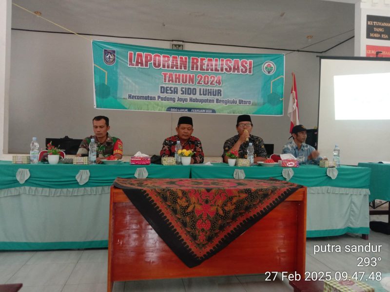MUSYAWARAH DESA SIDO LUHUR : TRANPARANSI DAN AKUNTABILITAS DALAM LAPORAN APBDes 2024 
