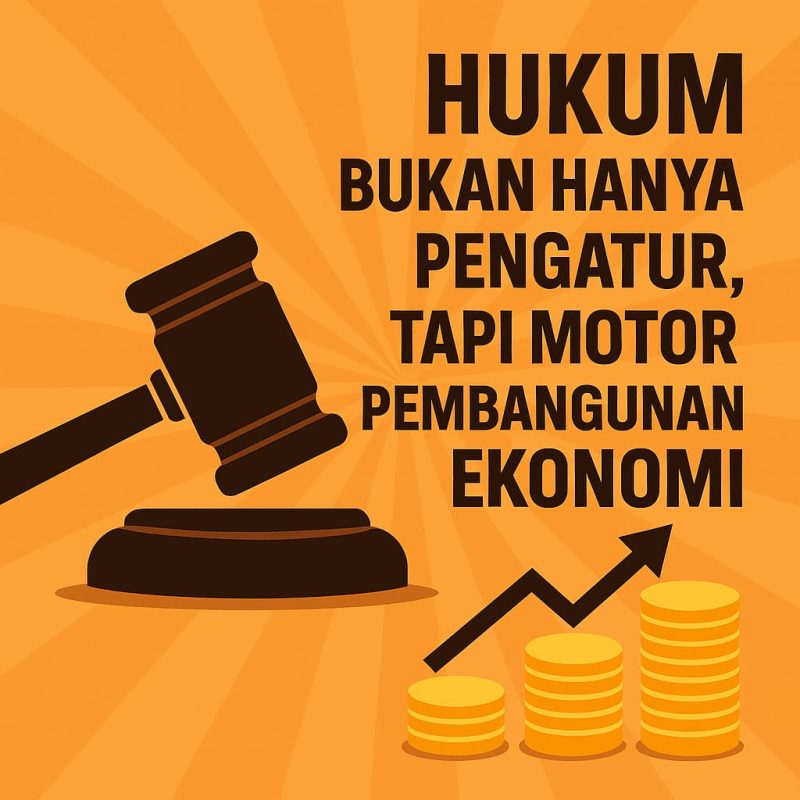 HUKUM: DARI PENGATUR MENJADI MOTOR PENGGERAK EKONOMI NASIONAL