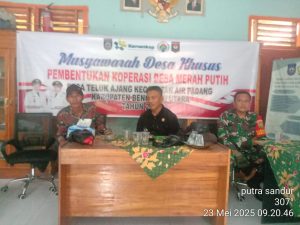 PEMDES TELUK AJANG GELAR MUSYAWARAH DESA KHUSUS PEMBENTUKAN KOPERASI MERAH PUTIH