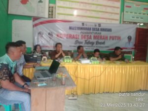 PEMDES TALANG RENAH GELAR MUSDESUS PEMBENTUKAN PENGURUS KOPERASI MERAH PUTIH 2025